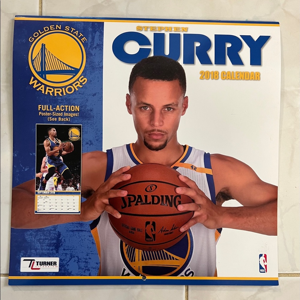 Turner Licensing NBA Stephen Curry 2018 wall calendar